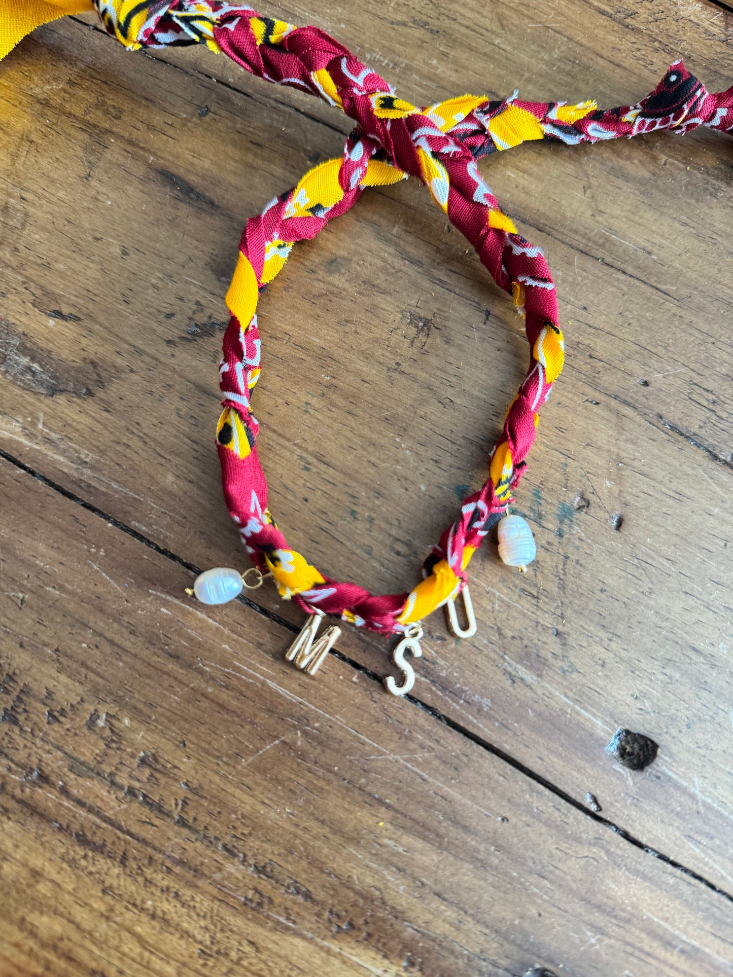 School Pride Braided Bandana Necklace