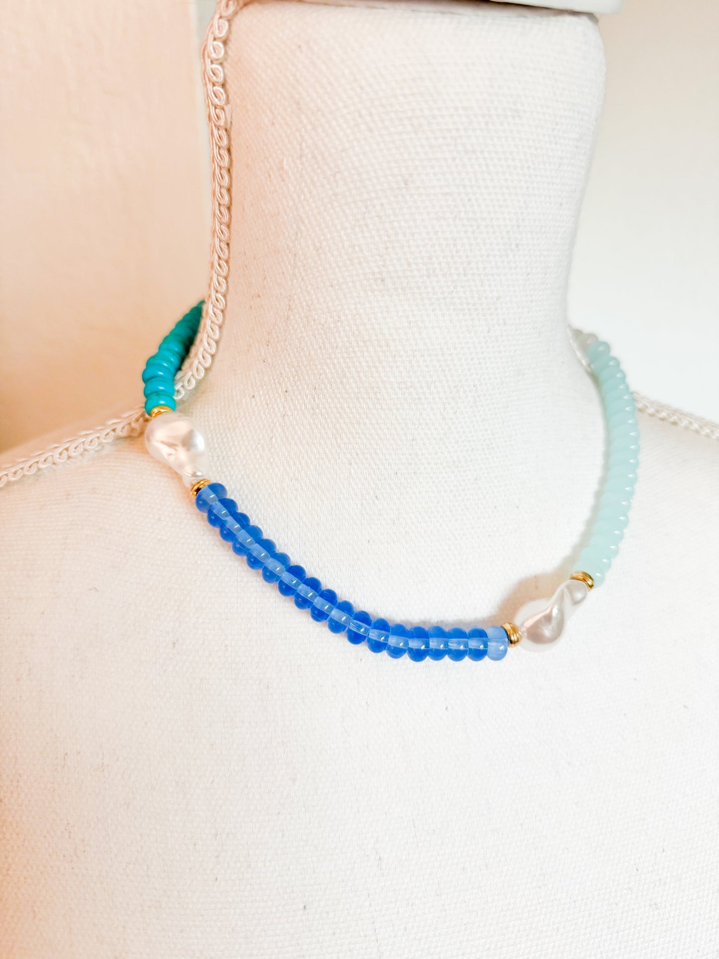 Blue Pearl Necklace