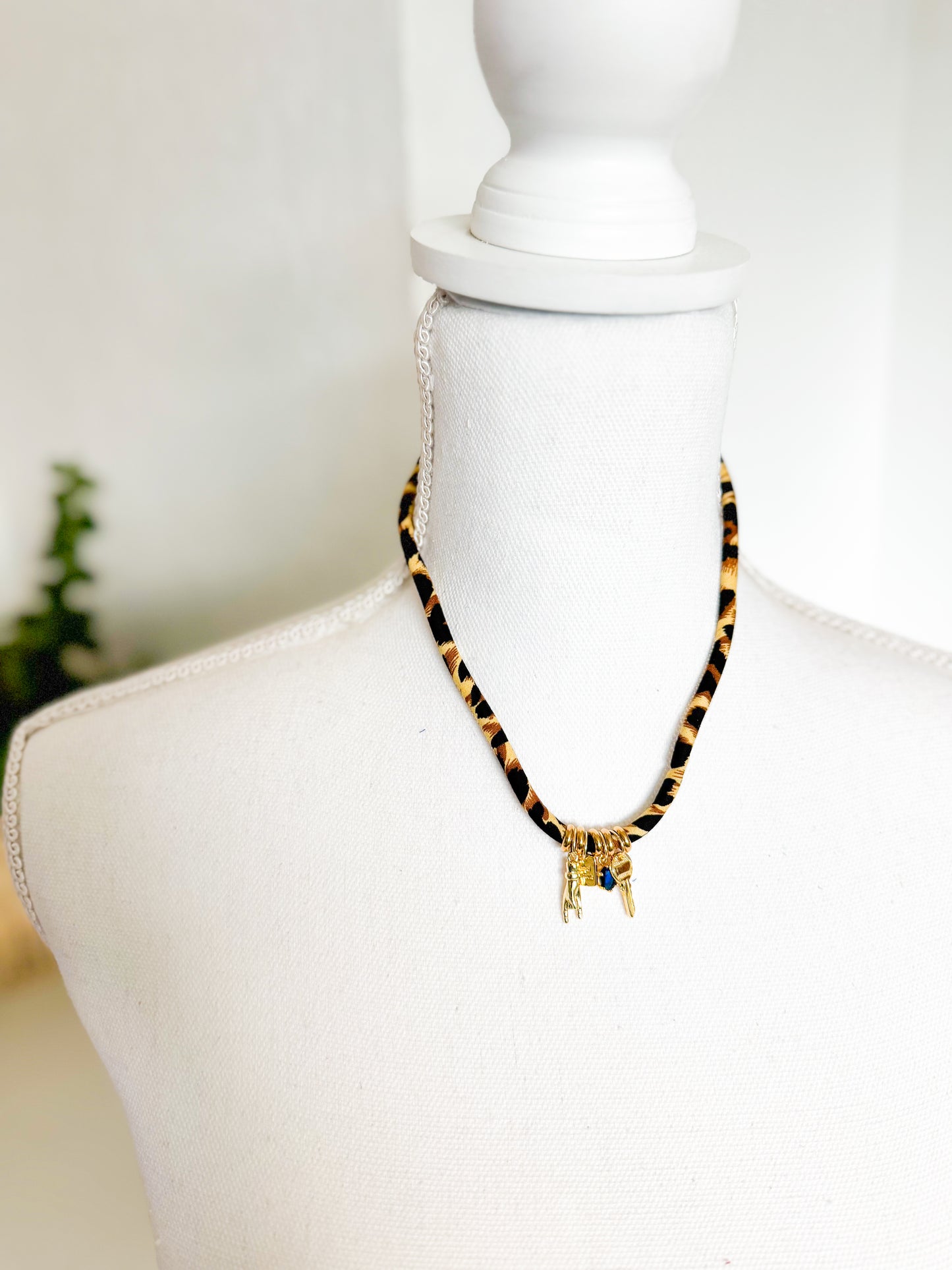 Leopard Cord Necklace
