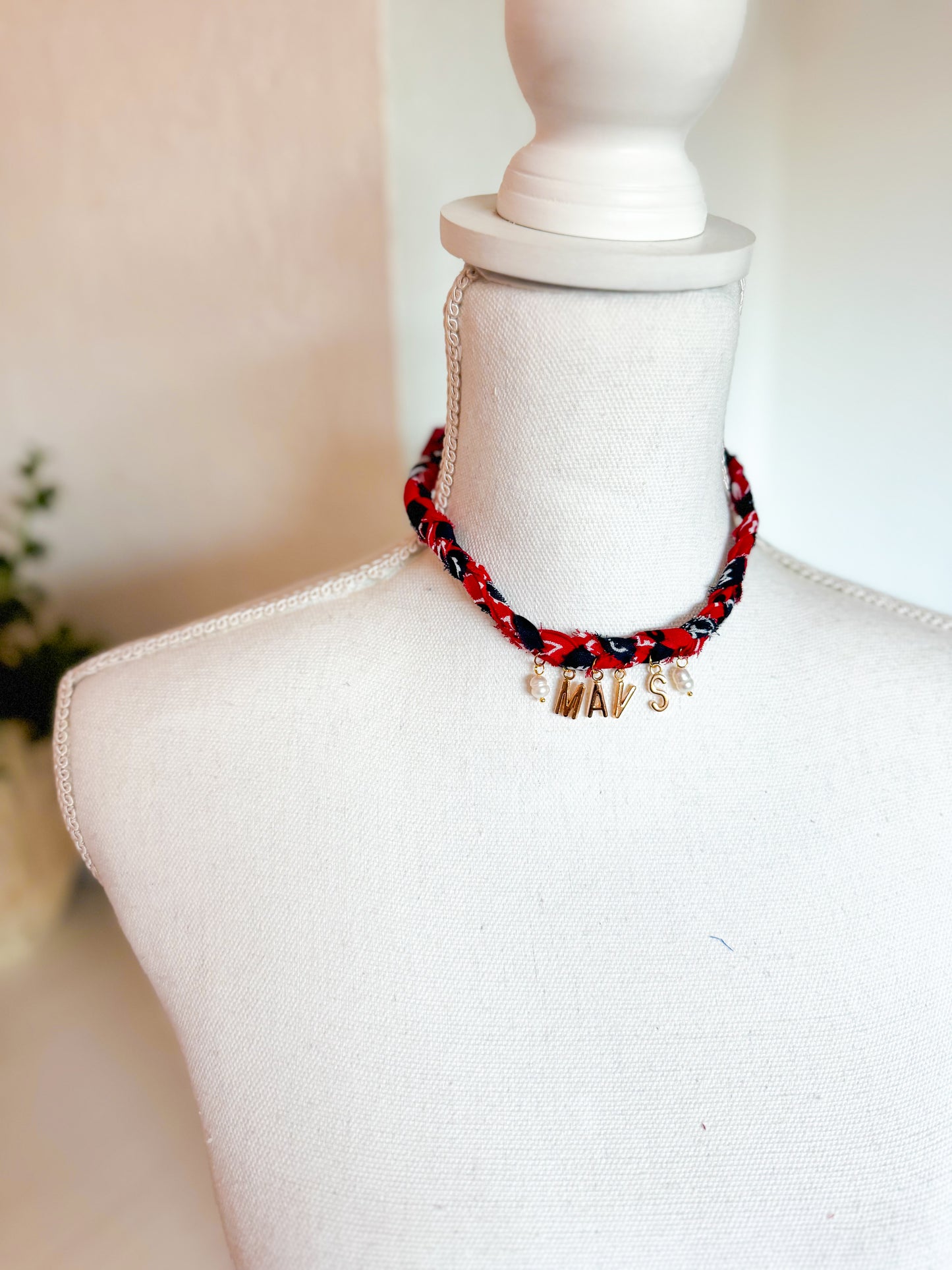 School Pride Braided Bandana Necklace