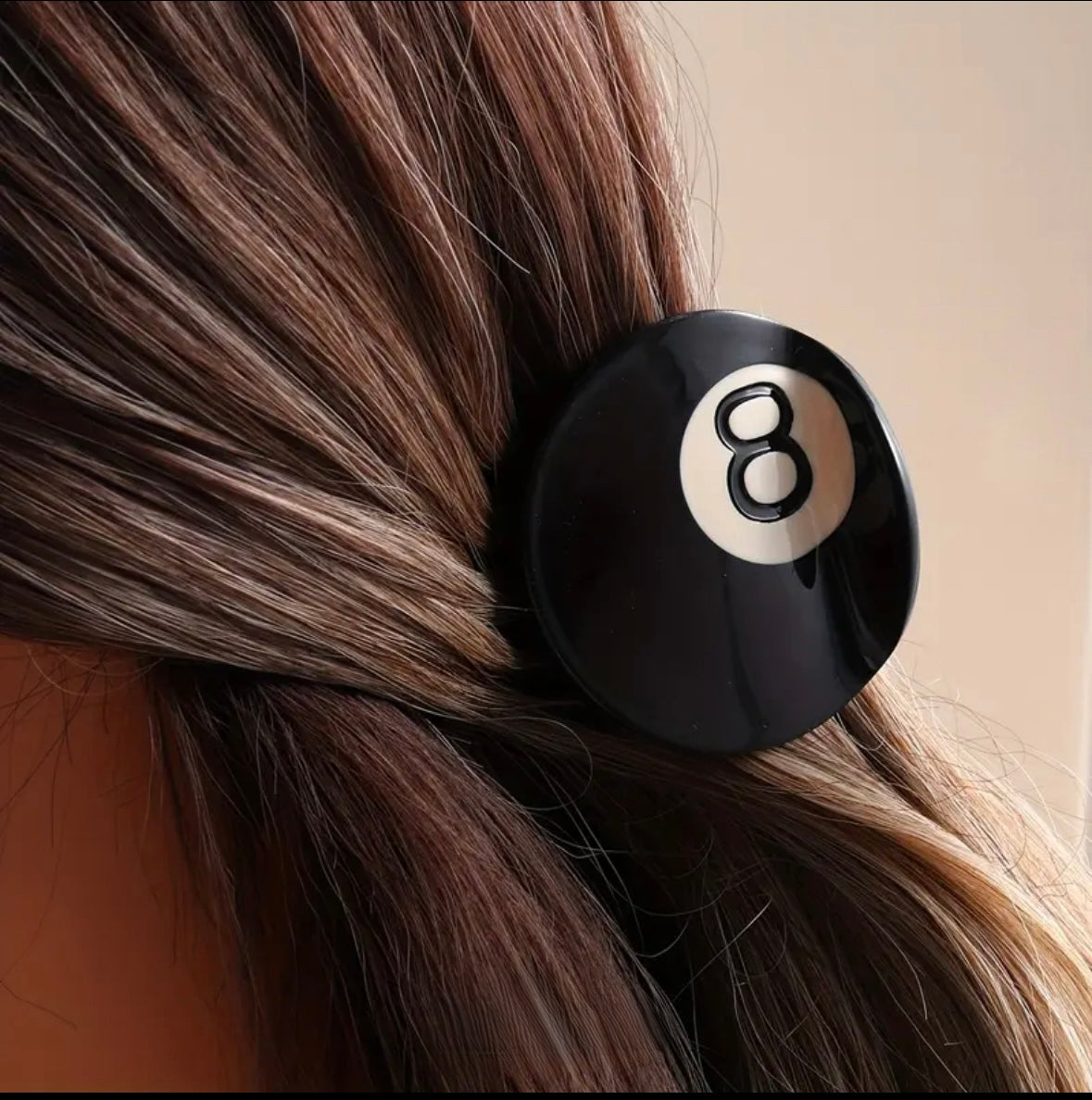 Eight Ball 🎱 Hair Clip