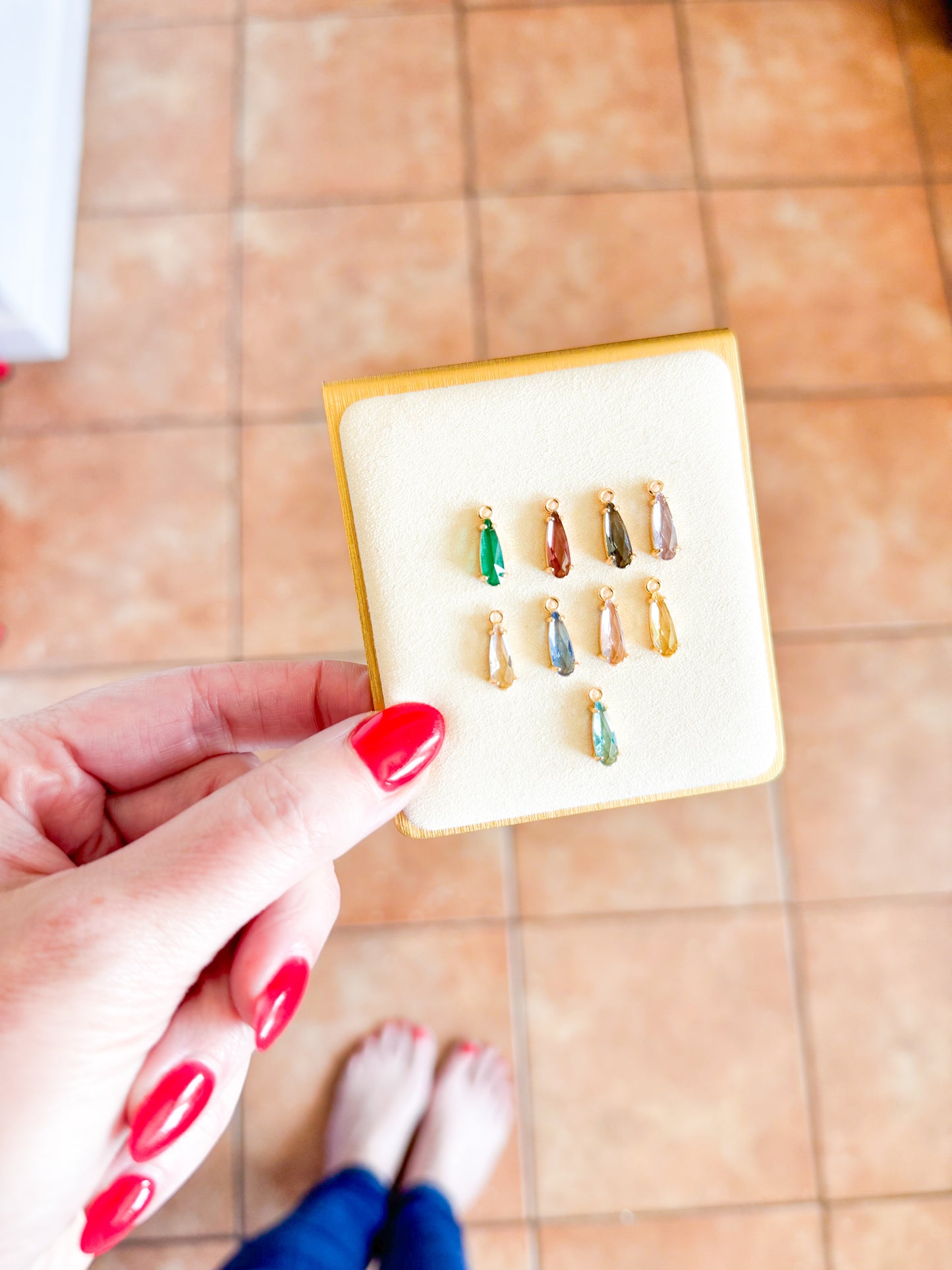 Teardrop Jewel Charms