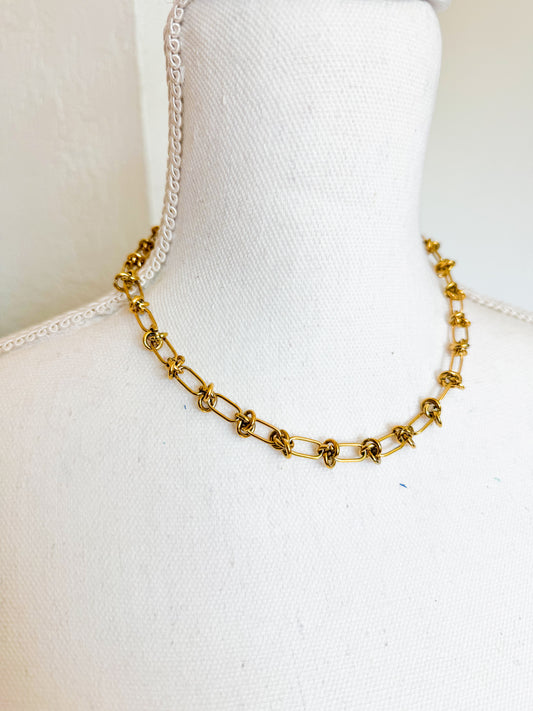Spikey Golden Chain Necklace