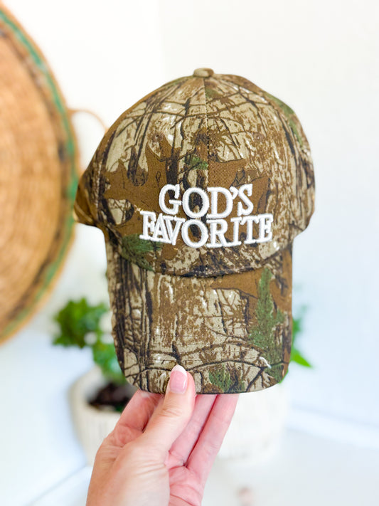 God’s Fave Embroidered Camo Hat