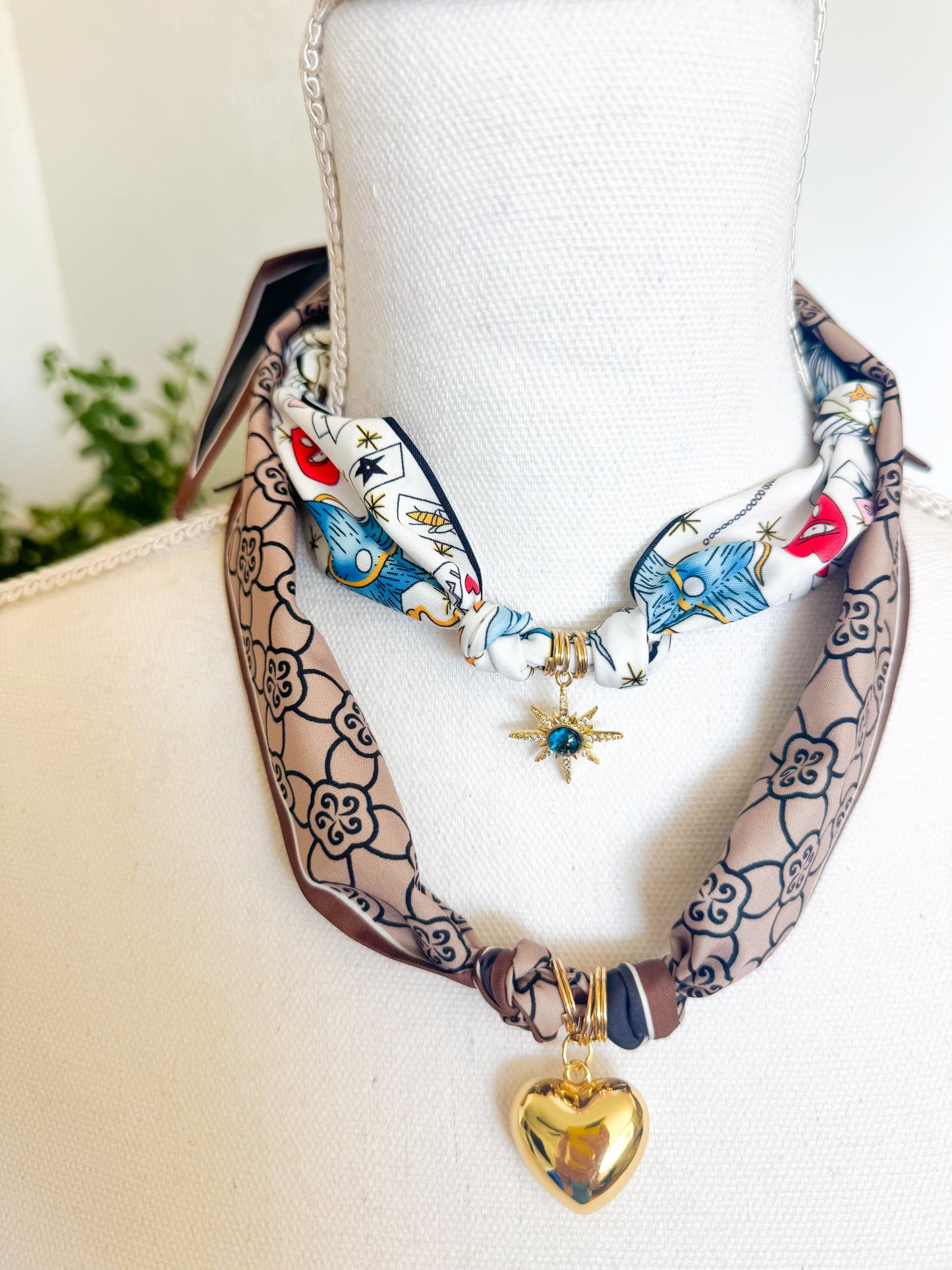 Sunburst Scarf Necklace