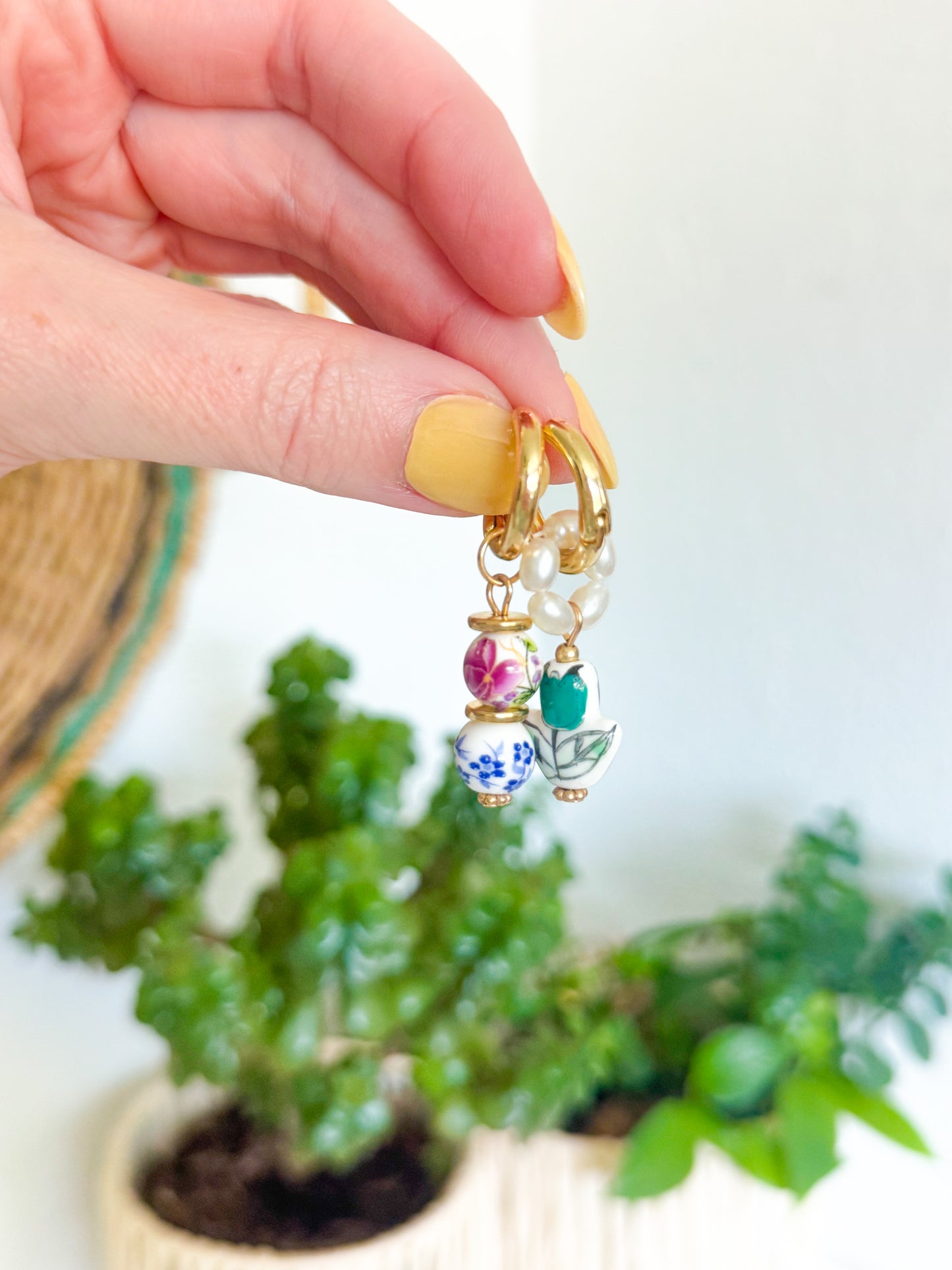 Porcelain Charm Earrings