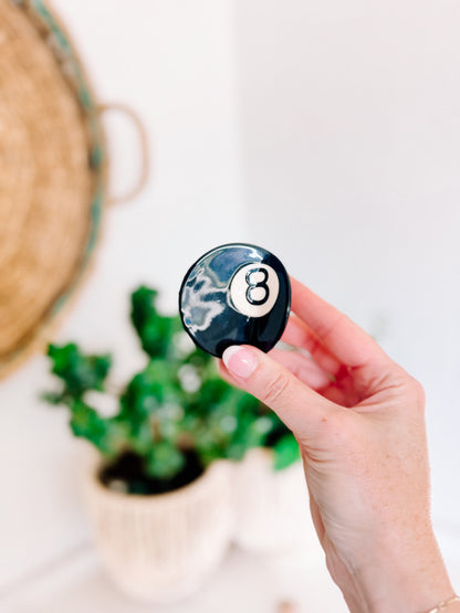 Eight Ball 🎱 Hair Clip