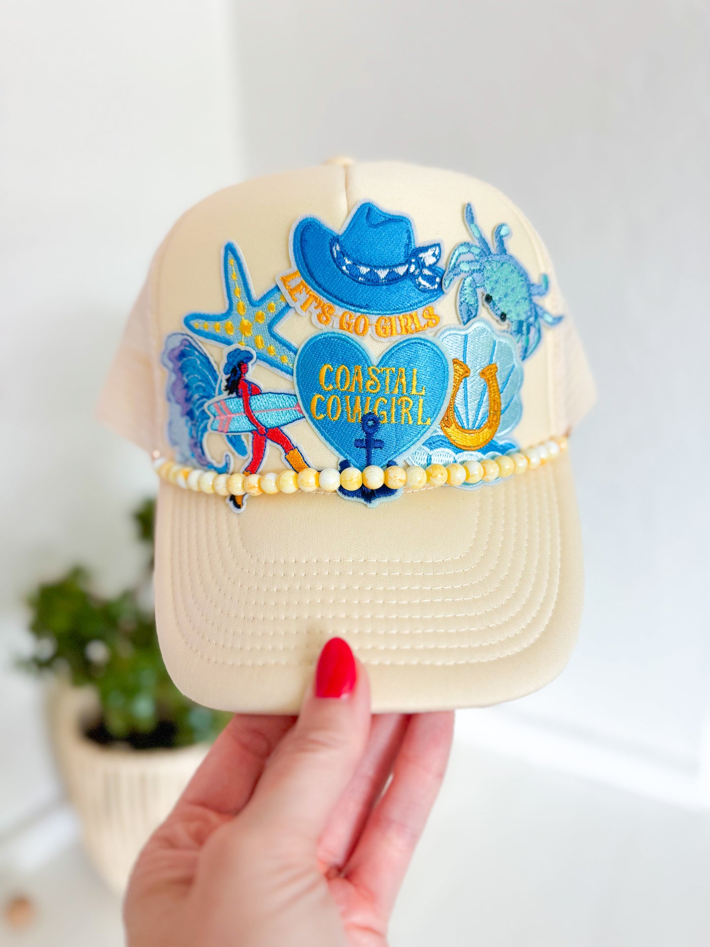 Coastal Cowgirl Custom Patch Trucker Hat
