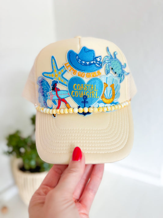 Coastal Cowgirl Custom Patch Trucker Hat